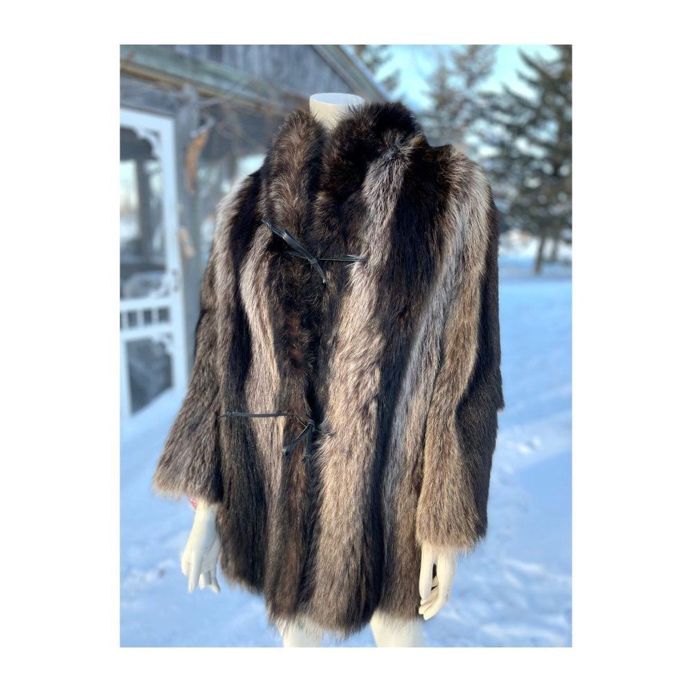 Vintage Holt Renfrew Raccoon Short Fur Coat